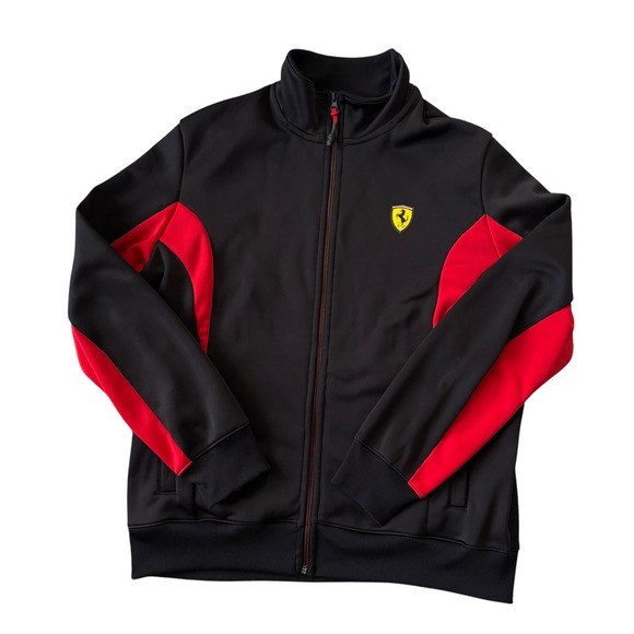 Puma Other - Puma Scuderia Ferrari Track Jacket Black Red Full Zip L Motorsport Car Racing